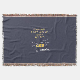 Christianity gifts Throw Blankets Thank you God
