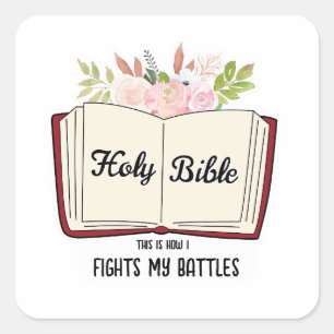 Christianity Holy Bible Square Sticker
