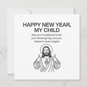 Christianity New Year Jesus  Holiday Card