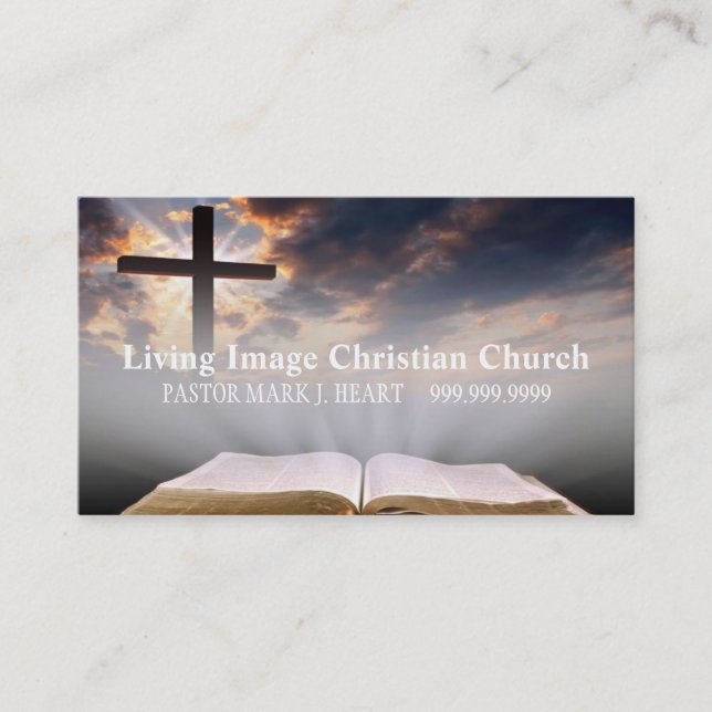 Christianity, Religion, Pastor Business Card (Front)