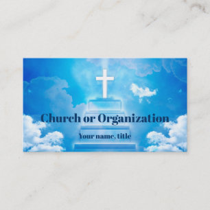Christianity Religious Cross in Sky Heaven Business Card