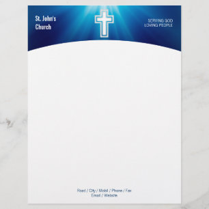 Christianity   Religious Cross Personalized Letterhead