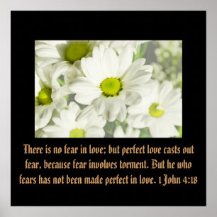 Christianity Scripture 1 John 4:18 Poster