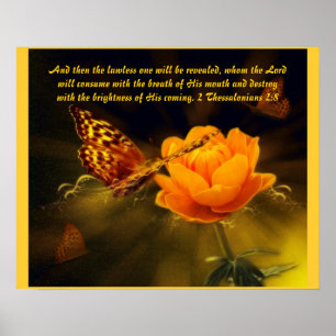 Christianity Scripture 2 Thessalonians 2:8 Poster