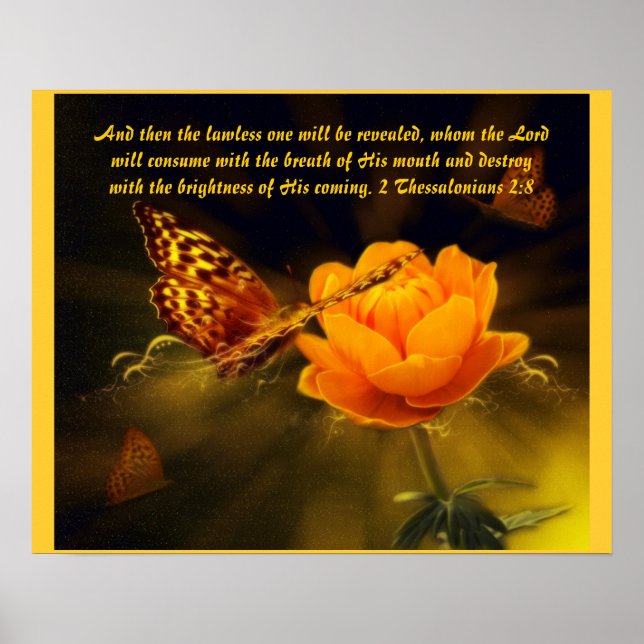 Christianity Scripture 2 Thessalonians 2:8 Poster (Front)