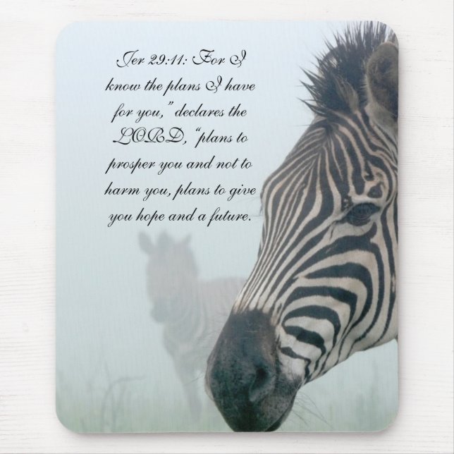 Christianity Scripture Bible Verse Jer 29:11 Mouse Pad (Front)