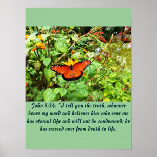 Christianity Scripture John 5:24 Poster