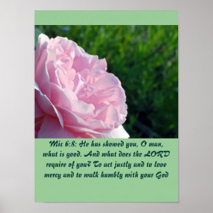 Christianity Scripture Mic 6:8 Poster