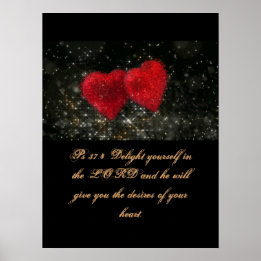 Christianity Scripture Ps 37:4 Poster