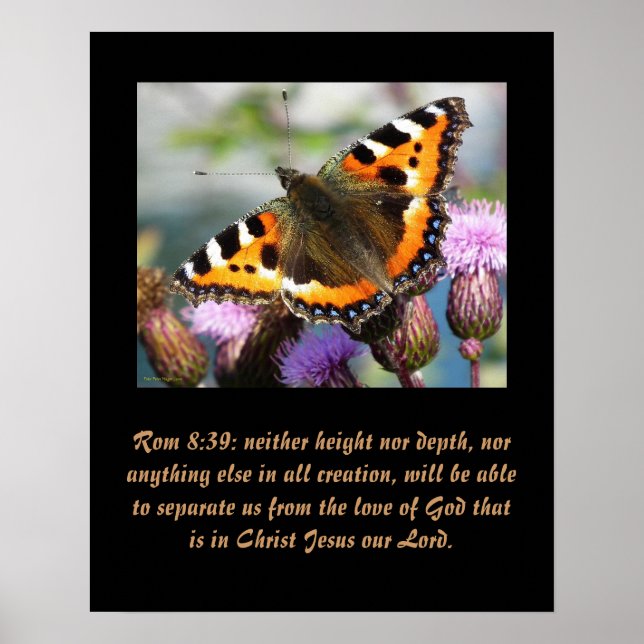 Christianity Scripture Rom 8:39 Poster (Front)