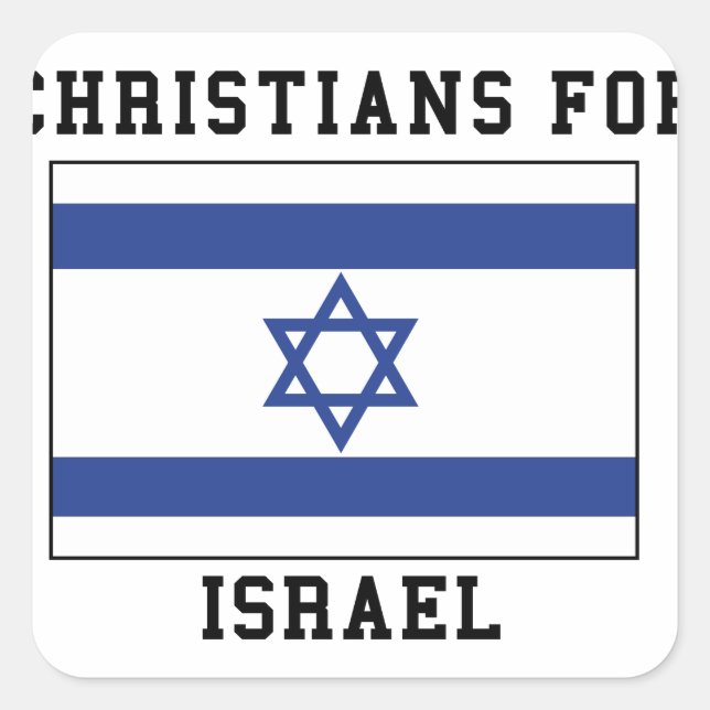 Christians For Israel Square Sticker (Front)