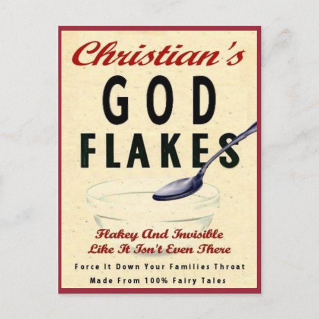 christian's god flakes... postcard (Front)