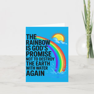 Christians Religious Bible The Rainbow Is Gods Card