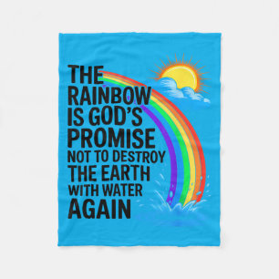 Christians Religious Bible The Rainbow Is Gods Fleece Blanket