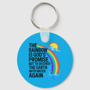 Christians Religious Bible The Rainbow Is Gods Key Ring