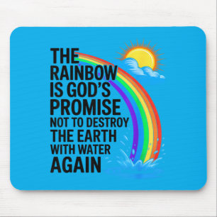 Christians Religious Bible The Rainbow Is Gods Mouse Pad