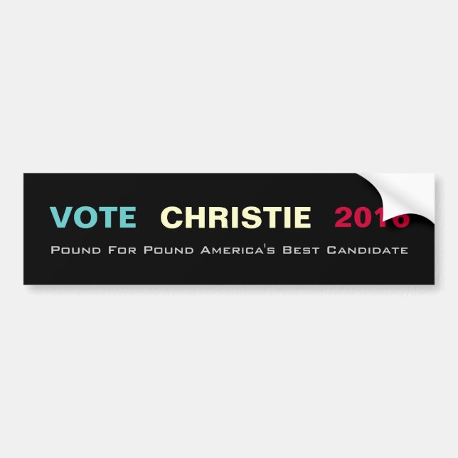 CHRISTIE 2016 Pound For Pound Bumper Sticker (Front)