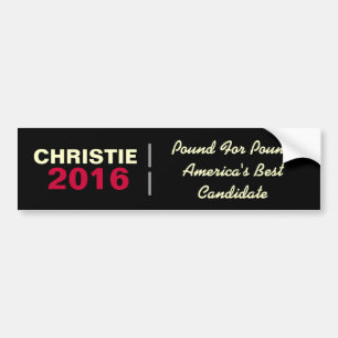 CHRISTIE 2016 Pound For Pound Bumper Sticker