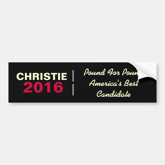 CHRISTIE 2016 Pound For Pound Bumper Sticker (Front)