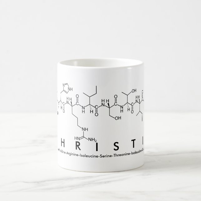 Christie peptide name mug (Center)