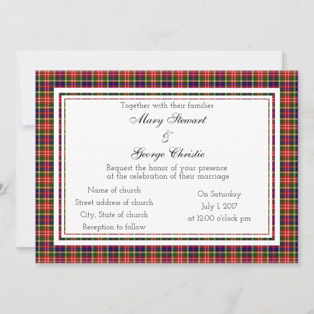Christie Scottish Wedding Invitation (Front)