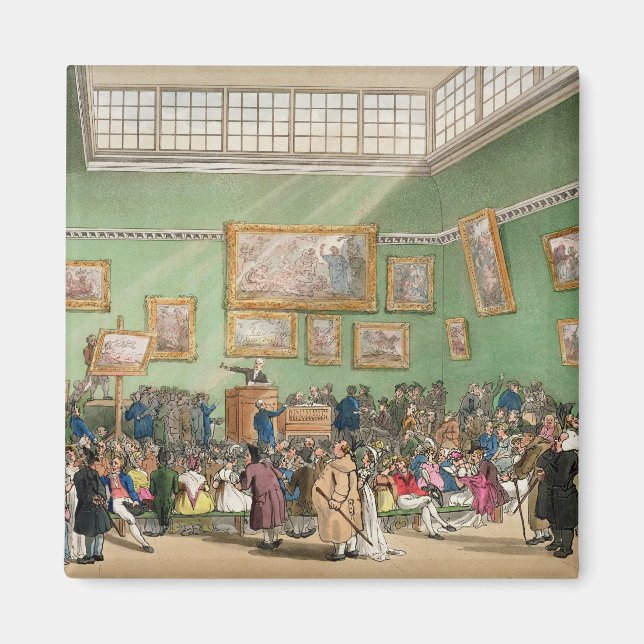 Christie's Auction Room, aquatinted by J. Bluck Magnet (Front)