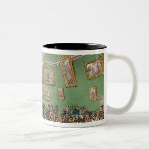 Christie's Auction Room, aquatinted by J. Bluck Two-Tone Coffee Mug