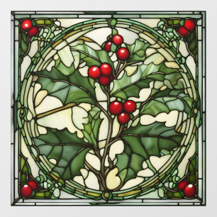 Christimas Stained Glass: Yule Holly