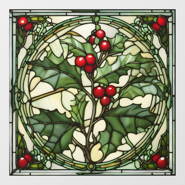 Christimas Stained Glass: Yule Holly (Sheet)