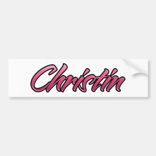 Christin faded pink sticker sticker