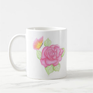 Christina butterfly rose mug