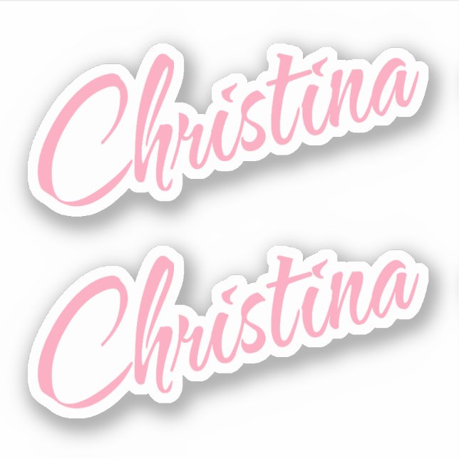 Christina Name in Pink x2 (Front)