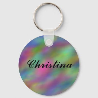 Christina Pastel Clouds Keychain