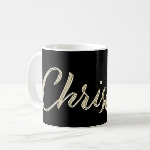 Christina white Handwriting Tasse Kaffeetasse Coffee Mug