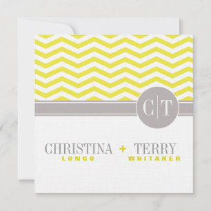 Christina's Chic Chevron Save the Date   yellow