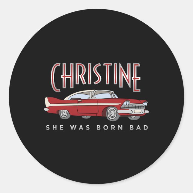 Christine Car Model Automotive Classic Round Sticker (Front)