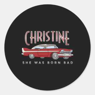 Christine Car Model Automotive Classic Round Sticker