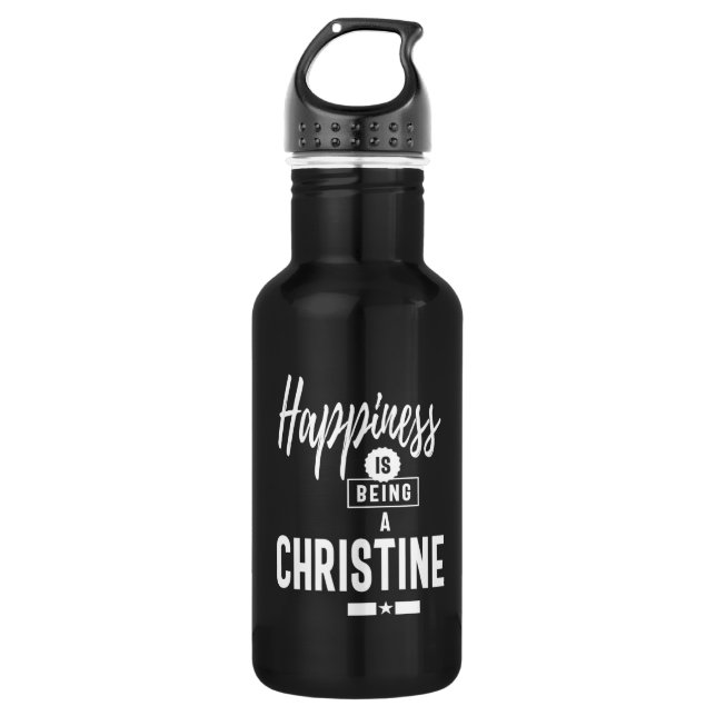 Christine Personalised Name Birthday Gift 532 Ml Water Bottle (Front)