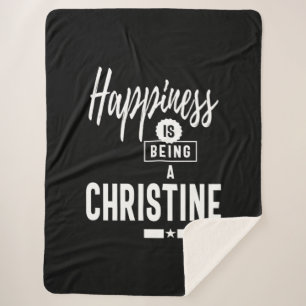 Christine Personalised Name Birthday Gift Sherpa Blanket