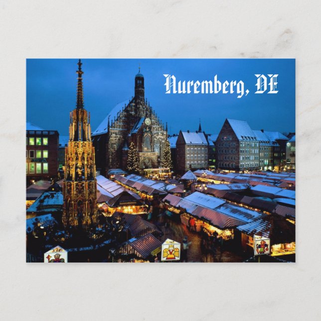 Christkindl_Market,_Nuremberg,_Bavaria,_Germany... Postcard (Front)