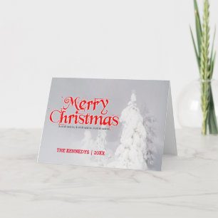 Christma -Yellowstone Frosted Lodgepole Pine trees Holiday Card