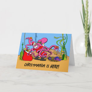 Christmania is Here Santa Octopus Wrestling Match Card