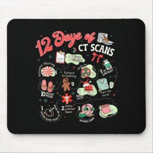 Christmas 12 Days Of Ct Technologist Cat Scan Radi Mouse Pad
