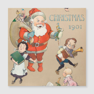 Christmas 1901 santa claus holiday  card