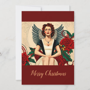 Christmas 1940's Angel Invitation