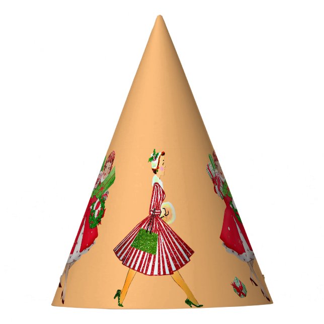 Christmas 1950 Vintage Ladies    Party Hat (Front)