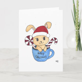 Christmas 1 Bunny Christmas Holiday Card