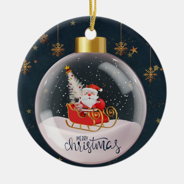 Christmas 1 ceramic ornament (Front)