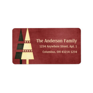 Christmas 1 : Christmas Trees 1b Return Address Label
