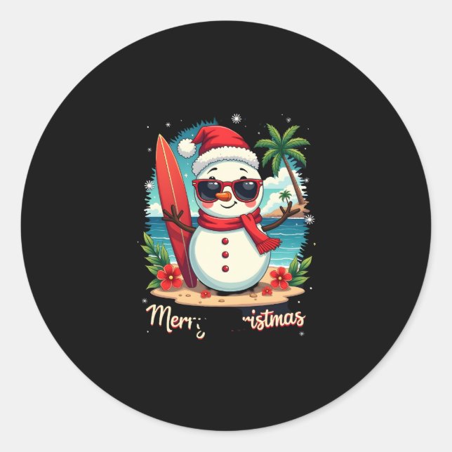 christmas (1) classic round sticker (Front)